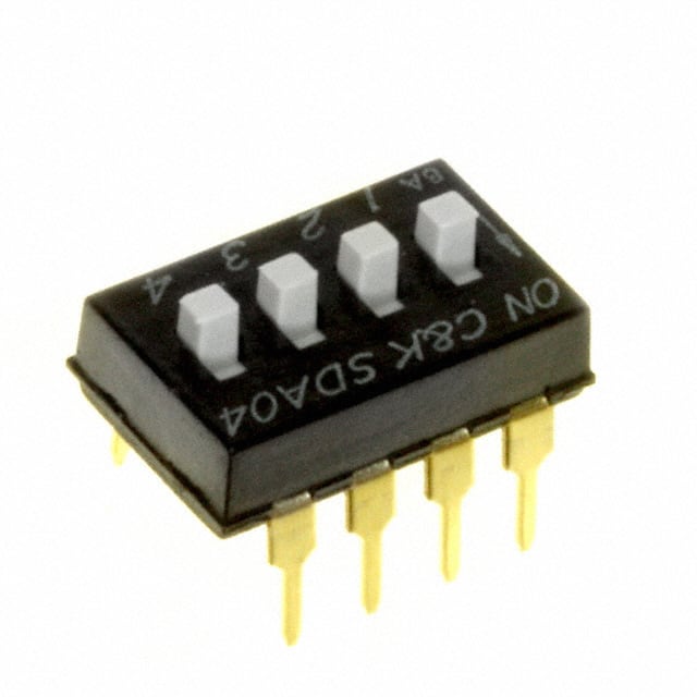 SDA04H1BD SWITCH SLIDE DIP SPST 25MA 24V