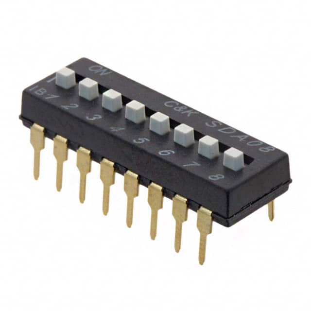 SDA08H1BD SWITCH SLIDE DIP SPST 25MA 24V