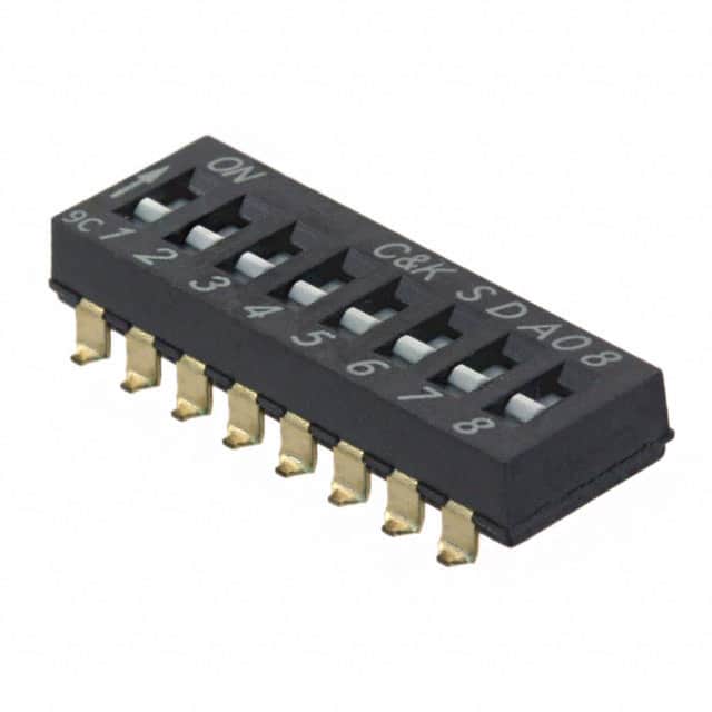 SDA08H0SBD SWITCH SLIDE DIP SPST 25MA 24V