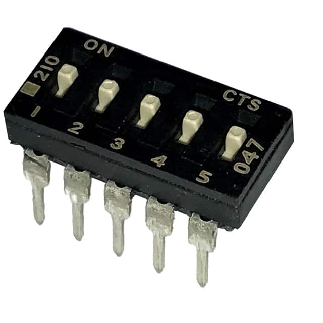 210-5MS SWITCH SLIDE DIP SPST 100MA 20V