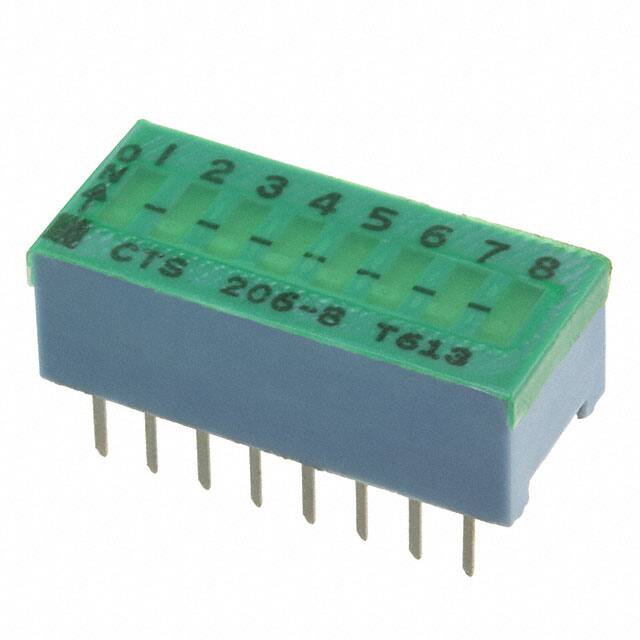 206-8LPST SWITCH SLIDE DIP SPST 50MA 24V