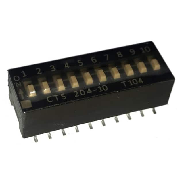 204-10ST SWITCH SLIDE DIP SPST 50MA 24V