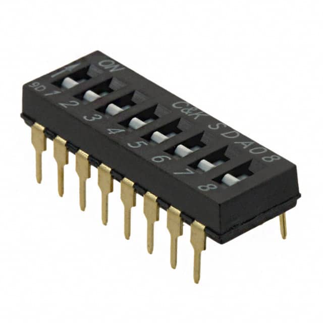SDA08H0BD SWITCH SLIDE DIP SPST 25MA 24V