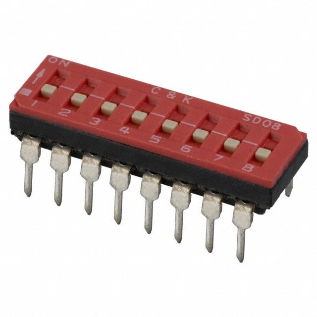 SD08H0B SWITCH SLIDE DIP SPST 100MA 25V
