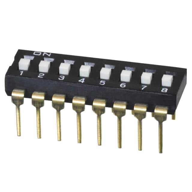 DS04-254-1S-08BK DIP SWITCH, SPST, 2.54 PITCH, RA