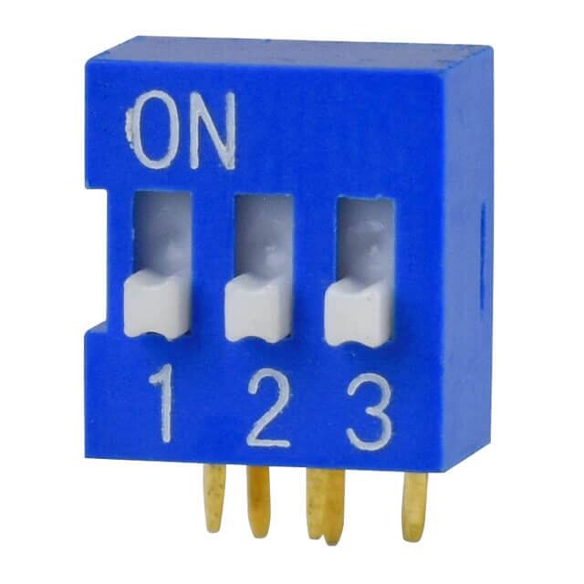 DS03-254-03BE DIP SWITCH, SPST, 2.54 PITCH, RA