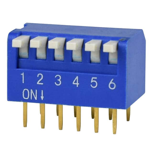 DS02-254-2L-06BE DIP SWITCH, SPST, 2.54 PITCH, FL