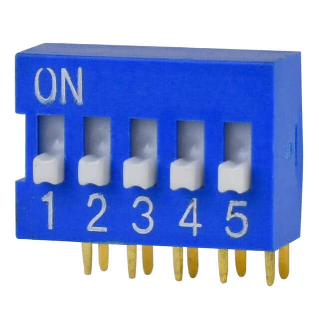 DS03-254-05BE DIP SWITCH, SPST, 2.54 PITCH, RA