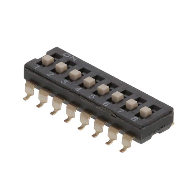 DS04-254-1-08BK-SMT DIP SWITCH, SPST, 2.54 PITCH, RA