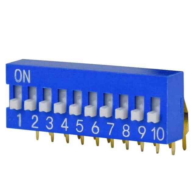 DS03-254-10BE DIP SWITCH, SPST, 2.54 PITCH, RA