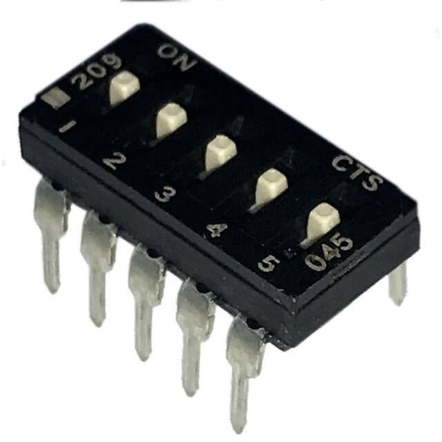 209-5MS SWITCH SLIDE DIP SPST 100MA 20V