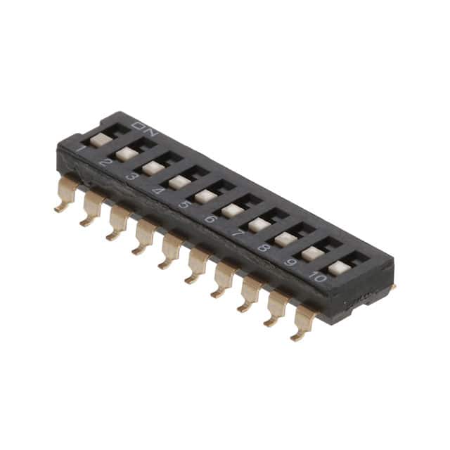 DS04-254-1-10BK-SMT DIP SWITCH, SPST, 2.54 PITCH, RA