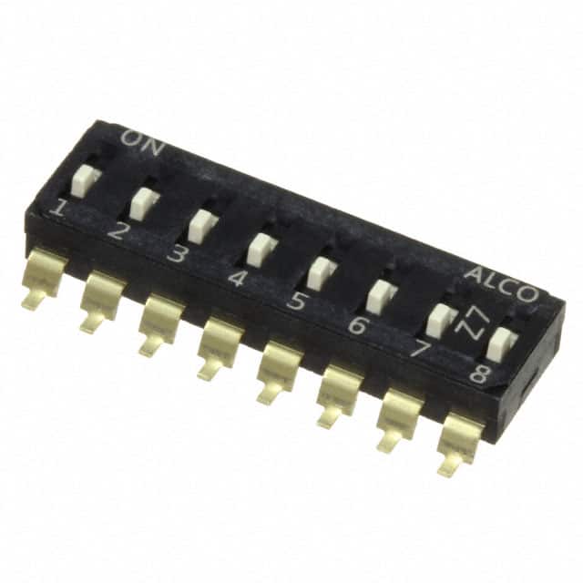 EDS08SGNNTR04Q END STACK DIP 8P G RAISED T&R