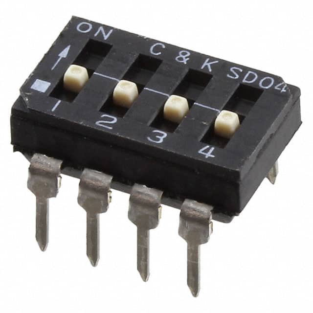 SD04H1BD SWITCH SLIDE DIP SPST 100MA 25V