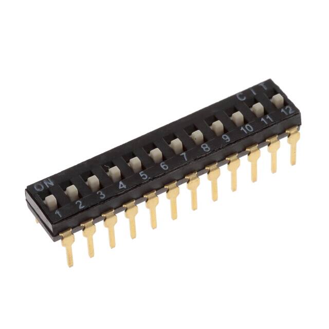 KT12EH SWITCH SLIDE DIP 12POS 25MA 24V