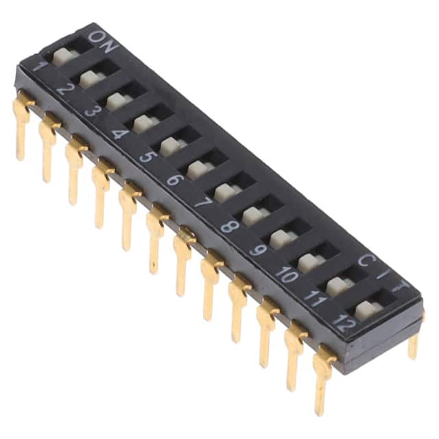 KT12RH SWITCH SLIDE DIP 12POS 25MA 24V