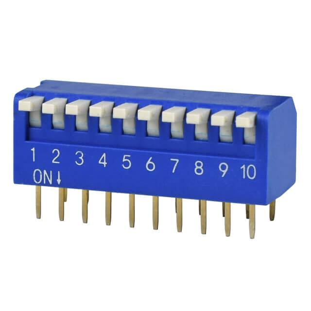DS02-254-1L-10BE DIP SWITCH, SPST, 2.54 PITCH, RA