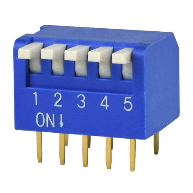 DS02-254-1L-05BE DIP SWITCH, SPST, 2.54 PITCH, RA