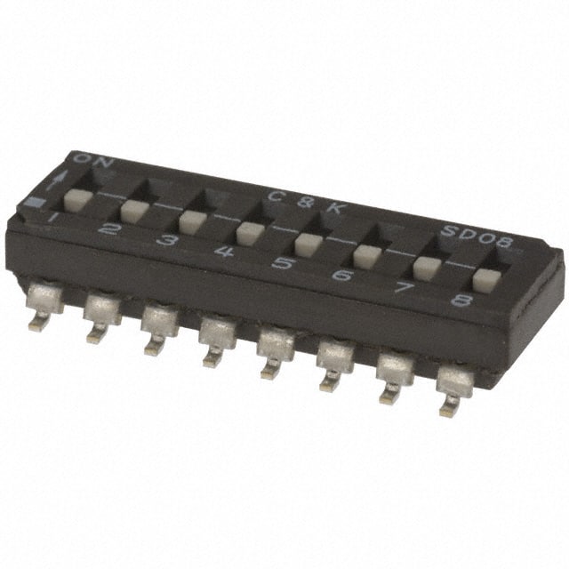SD08H0SBD SWITCH SLIDE DIP SPST 100MA 25V