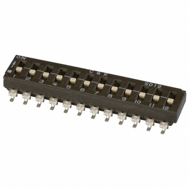 SD12H0SB SWITCH SLIDE DIP SPST 100MA 25V