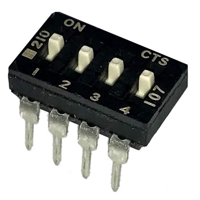 210-4ES SWITCH SLIDE DIP SPST 100MA 20V