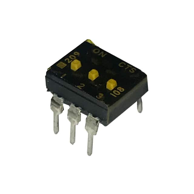 209-3MSTF SWITCH SLIDE DIP SPST 100MA 20V
