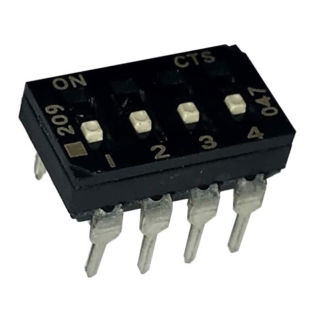 209-4LPSFD SWITCH SLIDE DIP SPST 100MA 20V