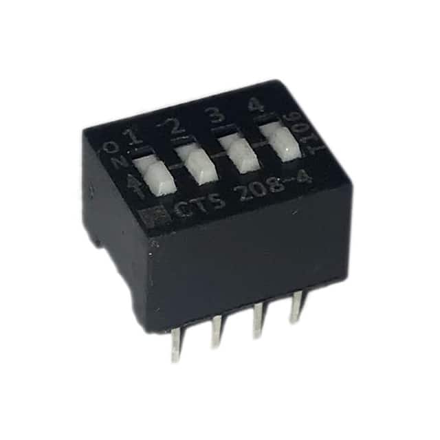 208-4S SWITCH SLIDE DIP SPST 50MA 24V