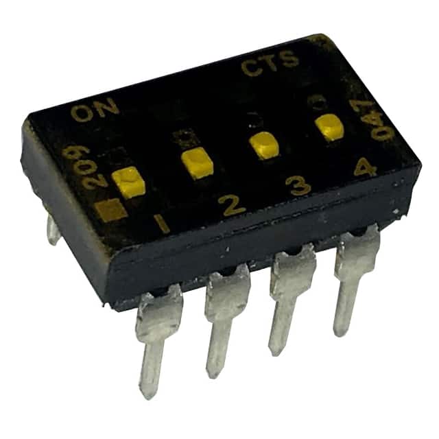 209-4LPSTFD SWITCH SLIDE DIP SPST 100MA 20V