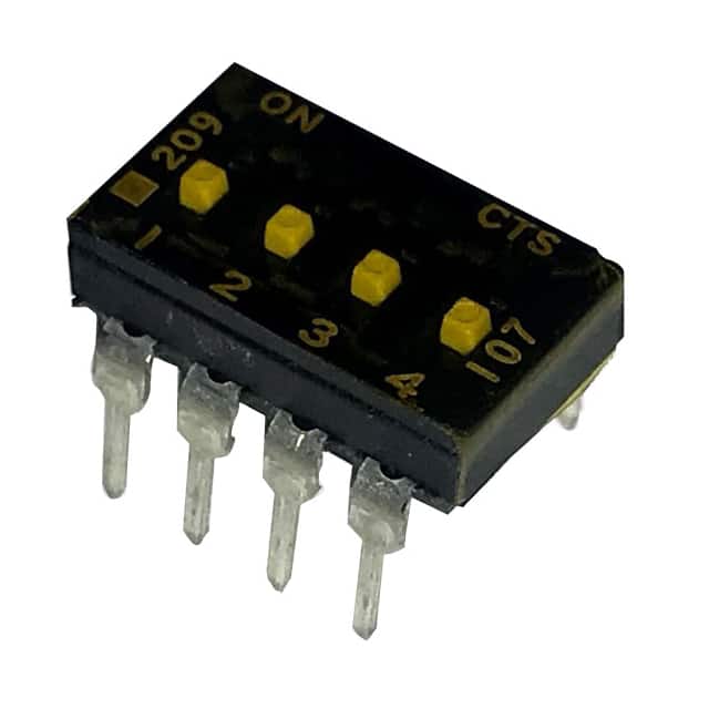 209-4MSTF SWITCH SLIDE DIP SPST 100MA 20V