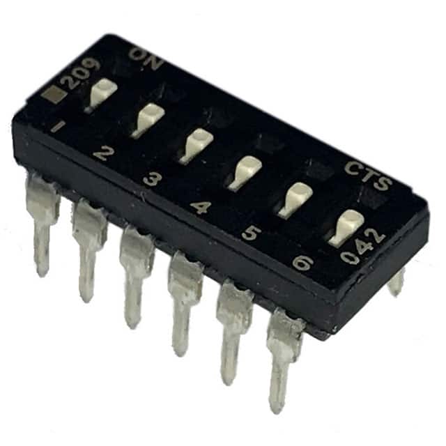 209-6LPS SWITCH SLIDE DIP SPST 100MA 20V