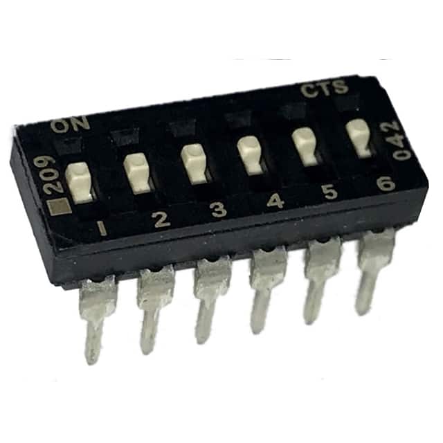 209-6LPSD SWITCH SLIDE DIP SPST 100MA 20V