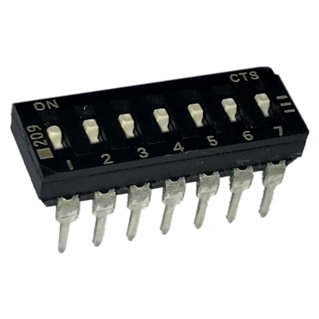 209-7LPSD SWITCH SLIDE DIP SPST 100MA 20V