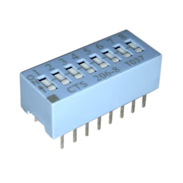 206-8S SWITCH SLIDE DIP SPST 50MA 24V