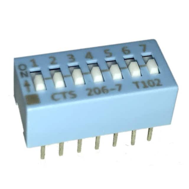 206-7S SWITCH SLIDE DIP SPST 50MA 24V