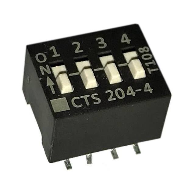 204-4S SWITCH SLIDE DIP SPST 50MA 24V
