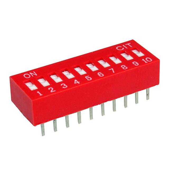 KG10R SWITCH SLIDE DIP 10POS 25MA 24V