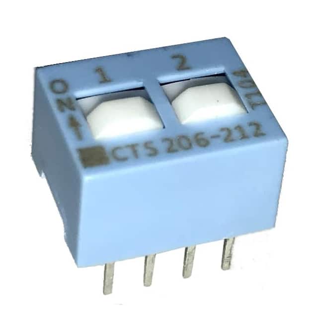 206-212S SWITCH SLIDE DIP DPST 50MA 24V
