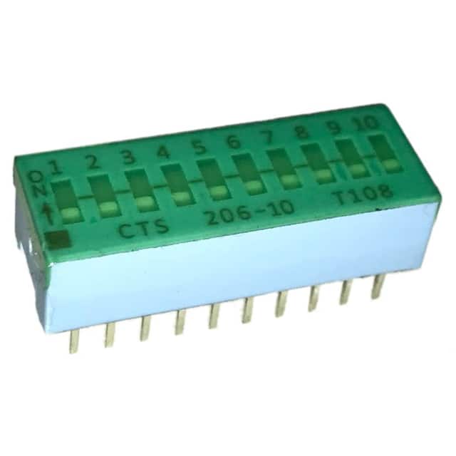 206-10LPST SWITCH SLIDE DIP SPST 50MA 24V