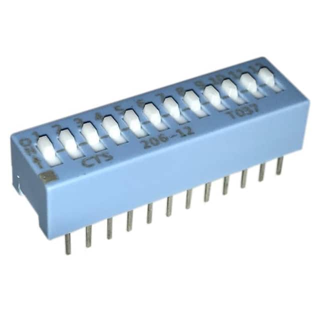 206-12S SWITCH SLIDE DIP SPST 50MA 24V