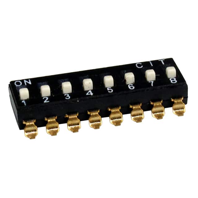 KJ08EXT SWITCH SLIDE DIP 8POS 25MA 24V