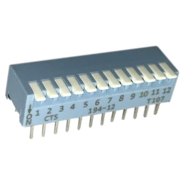 194-12MS SWITCH PIANO DIP SPST 50MA 24V