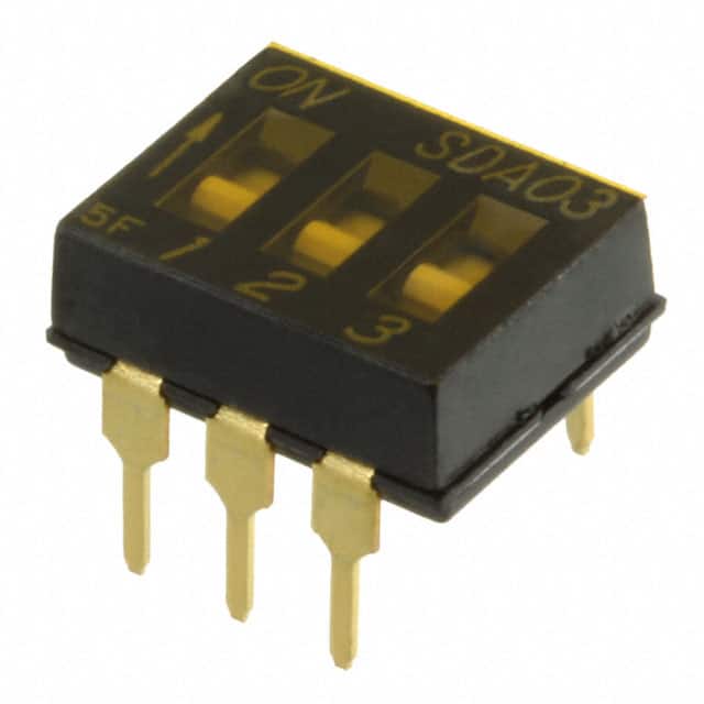 SDA03H0B SWITCH SLIDE DIP SPST 25MA 24V
