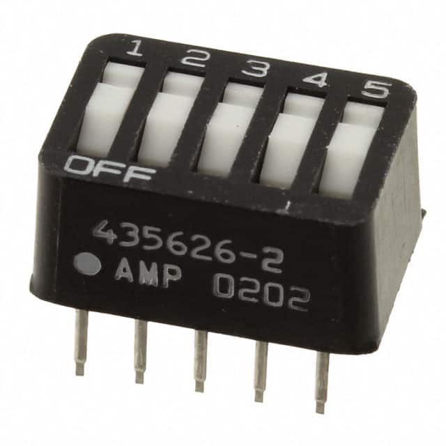 5-435626-2 SWITCH DIP ROCKER 5POS BLACK T/H