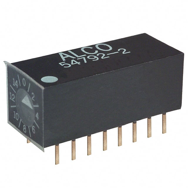 54792-2 SW ROTRY DIP HEX W/COMP 0.1A 28V