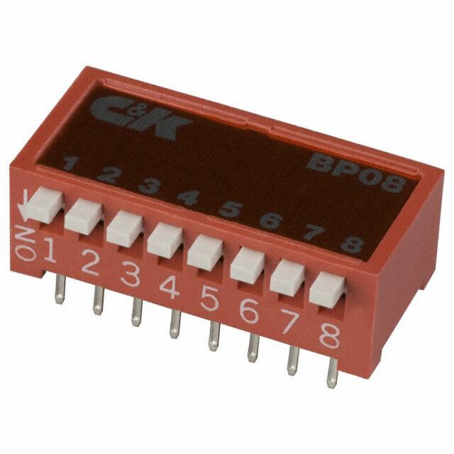 BP08KT SWITCH SLIDE DIP SPST 100MA 5V