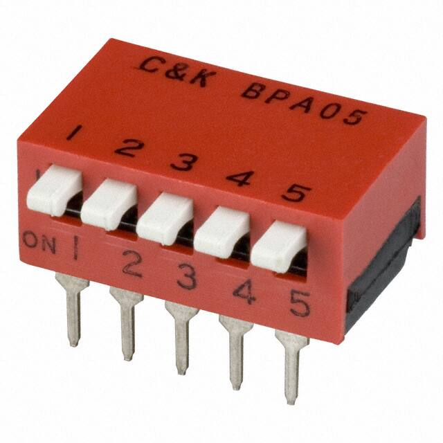 BPA05K SWITCH PIANO DIP SPST 100MA 5V