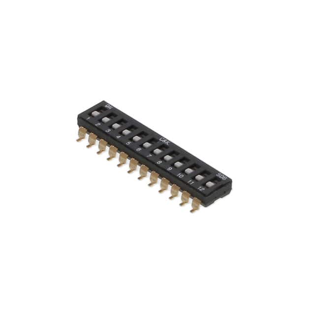 SDB12H0SBD DIP 12P FLUSH ACT. GOLD CONTACT.