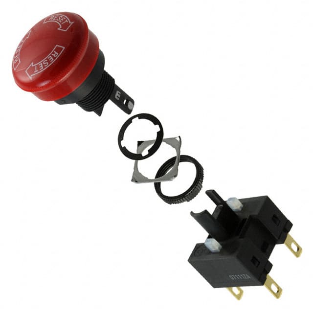 A165E-S-02 SWITCH PUSH DPST-NC 5A 125V
