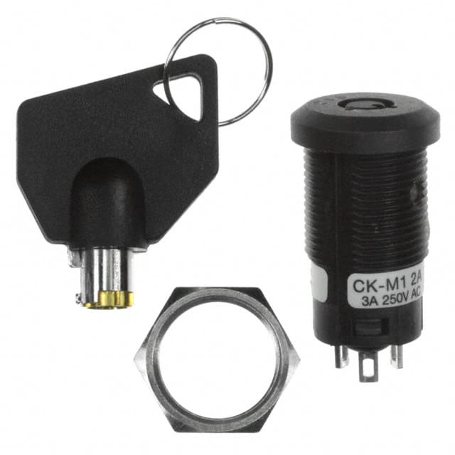 CKM12ATW01-012 SWITCH KEYLOCK 2POS SPDT 3A 250V
